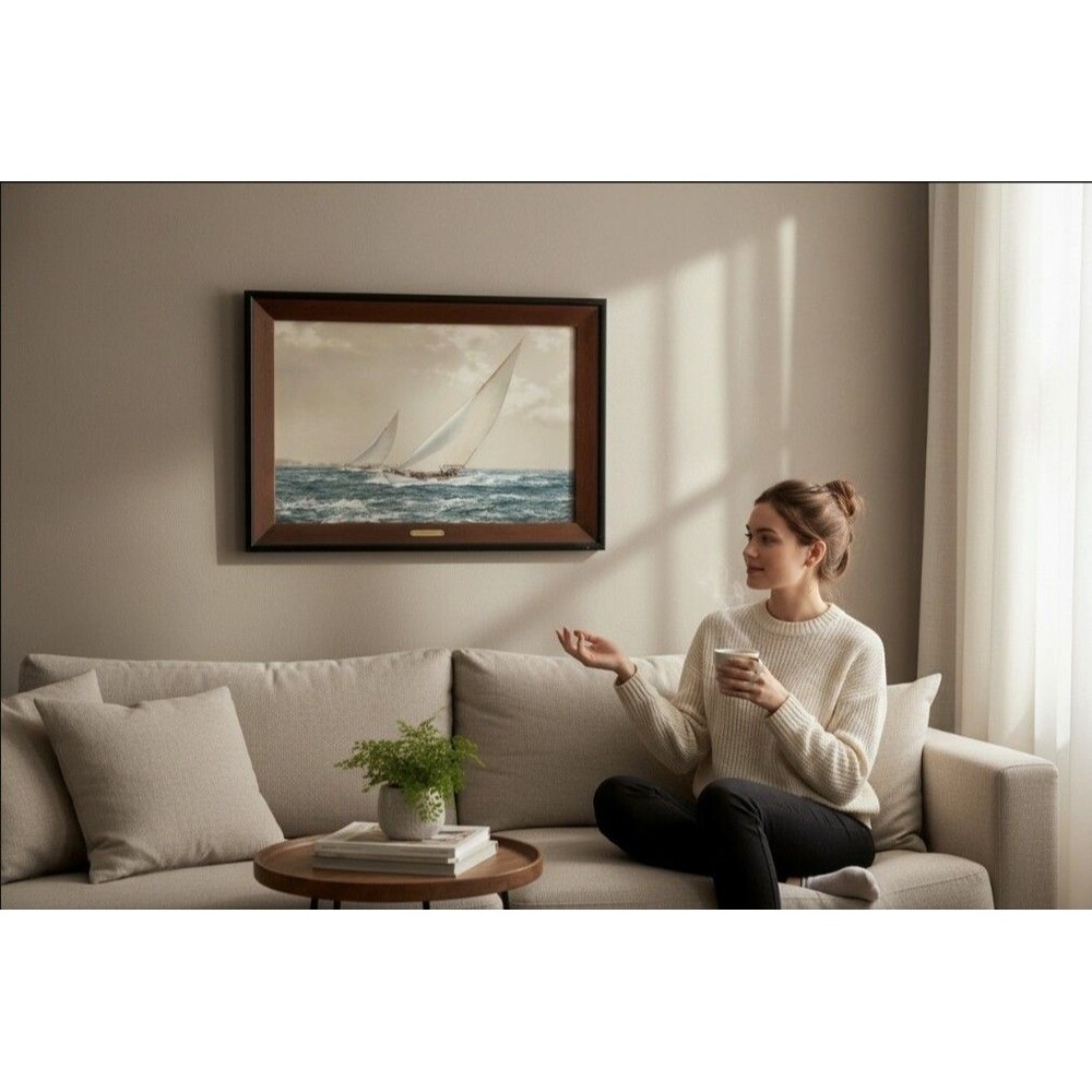 Professionally Framed Print Marine- by Montigue Dawson